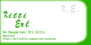 kitti erl business card